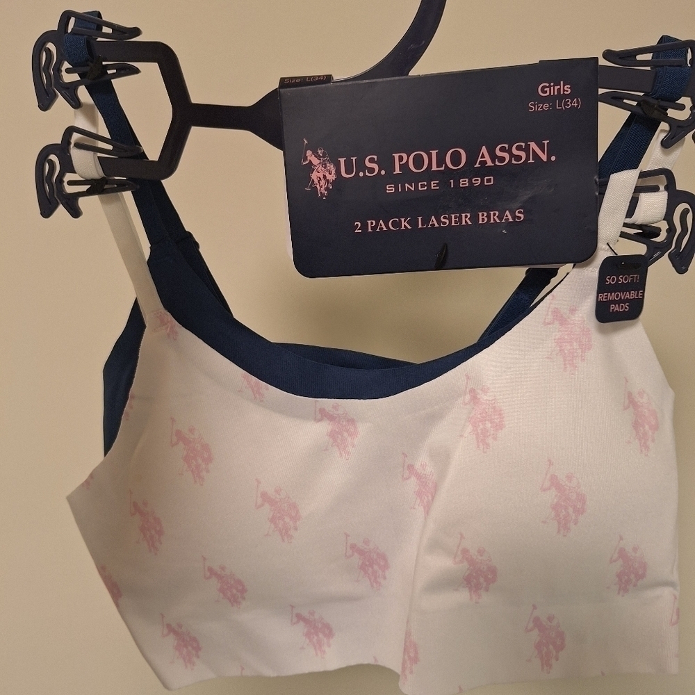 Polo 2 Pack Laser kids Girls Bras Youth size L(34) - Picture 3 of 6